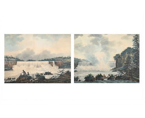 COLONIAL SCHOOL (CIRCA 1800) A PAIR OF VIEWS TRADITIONALLY BELIEVED TO DEPICT LES CHUTES DE LA MADELEINE, NEW CALEDONIA Water