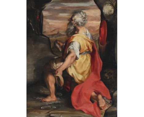 FOLLOWER OF FEDERICO BAROCCI SAINT JEROME IN PENITENCE Oil on canvas 75 x 57cm (29½ x 22¼ in.) Unframed  Provenance:  (Possib
