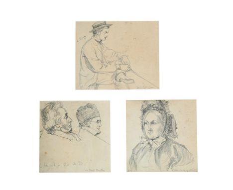 ATTRIBUTED TO GEORGE HOWARD (BRITISH 1843 - 1911) THREE PORTRAITS OF THE STANLEY AND HOWARD FAMILY; COMPRISING: A. STANLEY AT