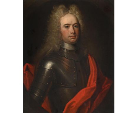 ENGLISH SCHOOL (LATE 17TH CENTURY) PORTRAIT OF A GENTLEMAN IN ARMOUR  Oil on canvas, feigned oval 74 x 61cm (29 x 24 in.)   C