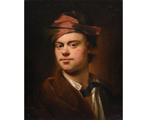 FOLLOWER OF ENOCH SEEMAN  PORTRAIT OF GENTLEMAN WITH TURBAN  Oil on canvas 50 x 42cm (19½ x 16½ in.) Unframed   Condition Rep