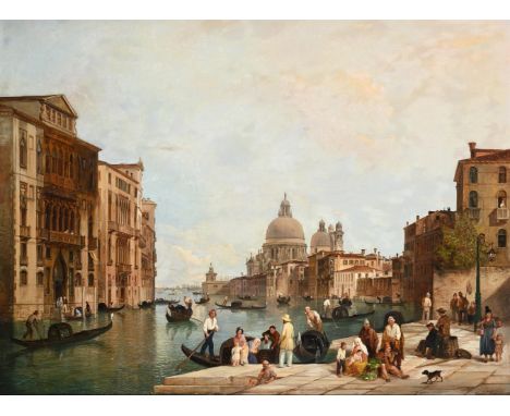 CARLO FERRARIO (ITALIAN 1833-1907) VIEW OF VENICE  Oil on canvas Signed and dated '186[?]' (lower right) 81 x 109cm (31¾ x 42