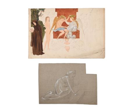 EVELYN DE MORGAN (BRITISH 1855-1919) DESIGN FOR THE LEGEND OF GOOD WOMEN, AFTER GEOFFREY CHAUCER Watercolour and pencil on pa