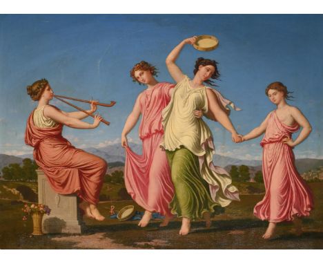 PIERRE EUGÉNE MAISON (FRENCH 1814 - 1879) ALLEGORIE DE LA MUSIQUE ET DE LA DANSE Oil on canvas, a pair Both signed and dated 