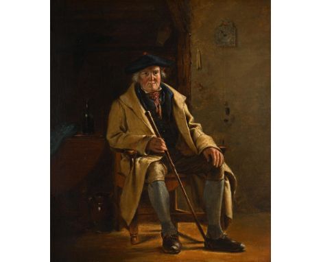 SCOTTISH SCHOOL (19TH CENTURY) PORTRAIT OF A SEATED GENTLEMAN IN AN INTERIOR Oil on panel 35 x 29cm (13¾ x 11¼ in.)Provenance
