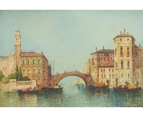 WILLIAM MEADOWS (BRITISH 1825-1901) VIEW OF VENICE  Oil on canvas Signed (lower left) 40 x 60cm (15½ x 23½ in.)   Condition R