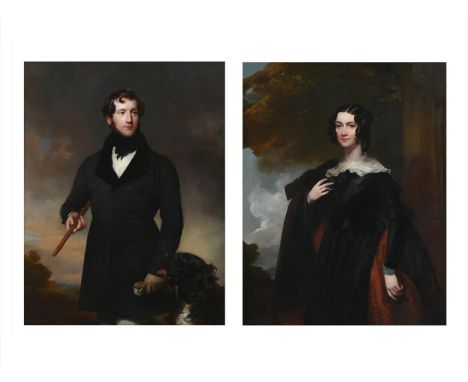 ATTRIBUTED TO HENRY PERRONET BRIGGS (BRITISH 1792-1844) PORTRAITS OF GEORGE HENRY ERRINGTON AND HIS WIFE, OF BEAUFRONT CASTLE