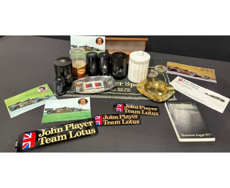Advertising - Imperial Tobacco Limited Players Navy Cut desk weights, silver ashtray, Birmingham 1962, 117 g gross; stickers,