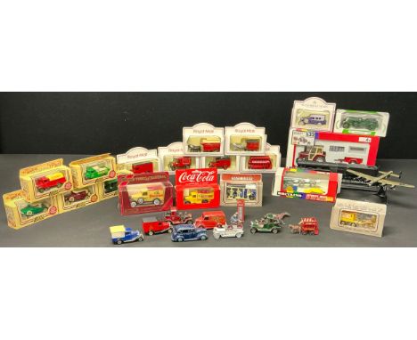 Diecast Vehicles - Britain's Toys Massey Ferguson MF 362 Tractor, mini trailer and accessories, ploughs, Dinky Toys cars, Lle