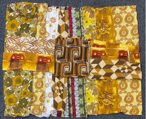 Textiles- Mid century fabrics including, 1950s, 1960s abstract fabrics and barkcloth, others similar (qty)