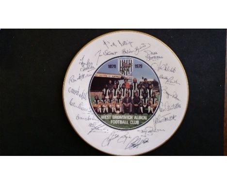 FOOTBALL, West Bromwich Albion, an Aynsley ceramic plate for the 1979 club centenary, with team photo and facsimile signature