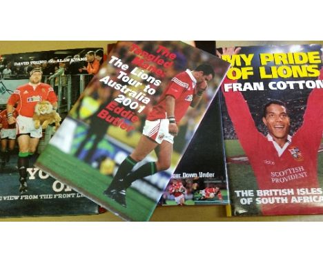RUGBY UNION, signed hardback editions by British Lions players, inc. The Young One by David Young, Henry's Pride by Graham He