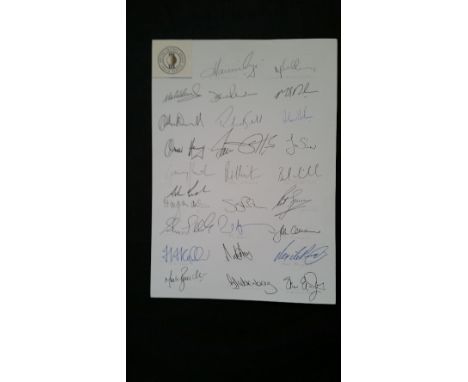 CRICKET, South Africa, signed MCC menu (1994 First Test) & white card, inc. Cronje, Henry, Kirsten, Adams, Commins, Kalls, Pr