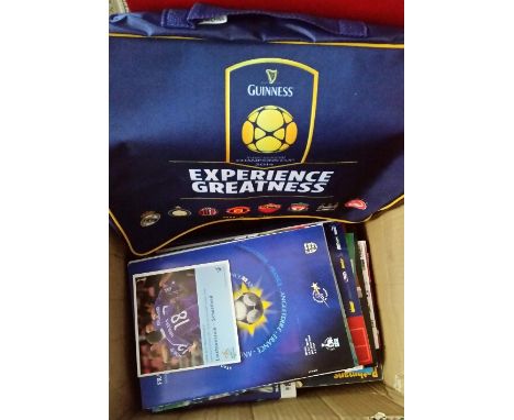 FOOTBALL, selection, 1990s onwards, inc. programmes, magazines, menu, inc. England away; British clubs on tour, Manchester Un