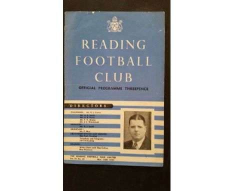 FOOTBALL, programme, Southern Section v Northern Section, 1954/5, played at Reading, crease to spine, G
