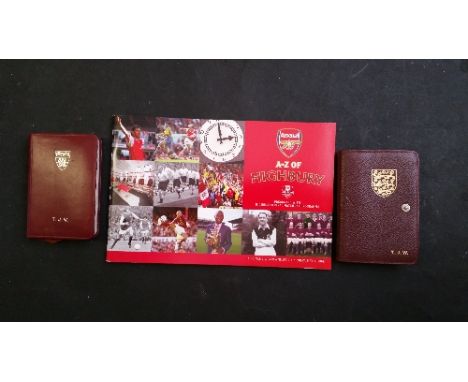 FOOTBALL, Arsenal selection, inc. Tom Whittaker (manager), pocket diaries (2), FA 1952/3, BEA 1955 (each with monogram to cov