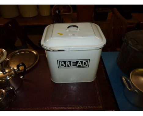An enamel bread bin 