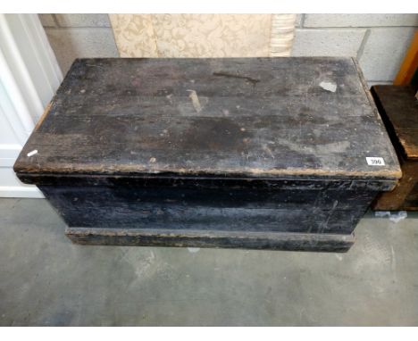 A large antique tool box containing boring tools &amp; carpenters drill bits (94cm x 49cm x 42cm high), COLLECT ONLY
