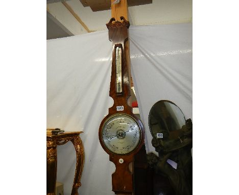 A mahogany barometer by A &amp; P Manteyani, Wisbech, COLLECT ONLY.