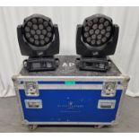 2 x Clay Paky Aleda Wash K10 with flight case