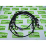 9 x male BNC to male BNC coaxial cables