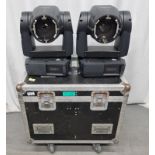 2 x Martin MAC250 Wash beam with flight case