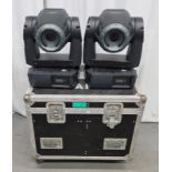 2 x Martin MAC250 Wash beam with flight case