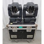 2 x Martin MAC250 Wash beam with flight case