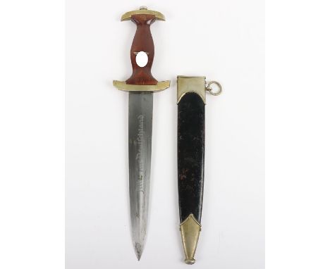 Rare Third Reich SA / NSKK Dagger with ‘Christmas’ Pattern Motto to Blade by Ernst Pack & Söhne, Solingen, fine and extremely