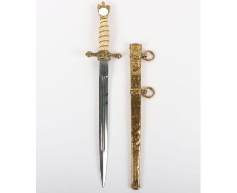 Scarce WW2 German Kriegsmarine Officers Dress Dagger Distributed by Adolf Braun Berlin, standard 2nd model naval officers dag