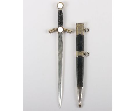 Miniature Third Reich DLV / Luftwaffe 1st Pattern Dress Dagger, well made miniature dagger with nickel silver mounts. Blued g