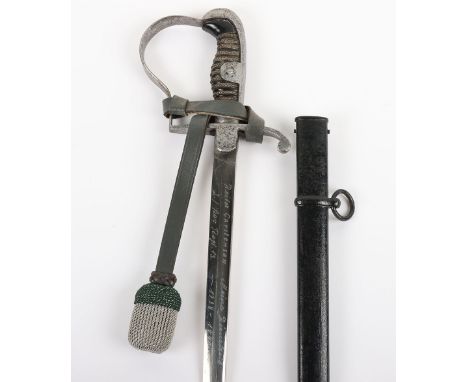 WW2 German Army Enlisted Ranks Sword with Personalisation by Alcoso, Solingen, standard enlisted ranks sword with steel dove 