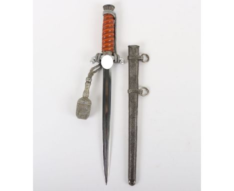 WW2 German Army Officers Dagger with Knot, good untouched example of a German army officers dress dagger having a deep orange