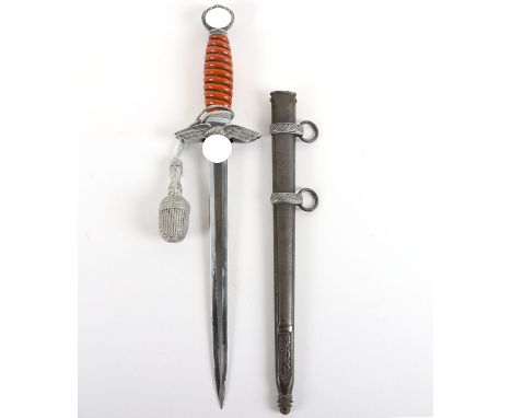 WW2 German Luftwaffe 2nd Pattern Officers Dress Dagger with Engraved Rear Cross Guard by Alcoso, Solingen, superb example of 