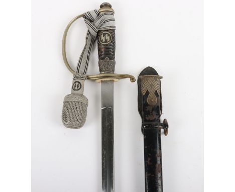 Third Reich SS (Schutzstaffel) Officers Sword Degen, fine untouched example of an SS officers sword with patina to the exteri