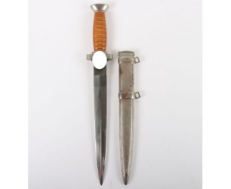 Third Reich Red Cross (D.R.K) / Social Welfare Officers Dress Dagger, example with orange celluloid grip, plated pommel and c