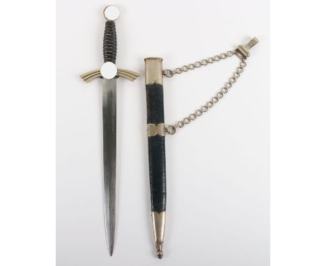 Third Reich Unit Marked Luftwaffe 1st Pattern Officers Dress Dagger by Rare Maker Gebr Heller, Marienthal, good early example