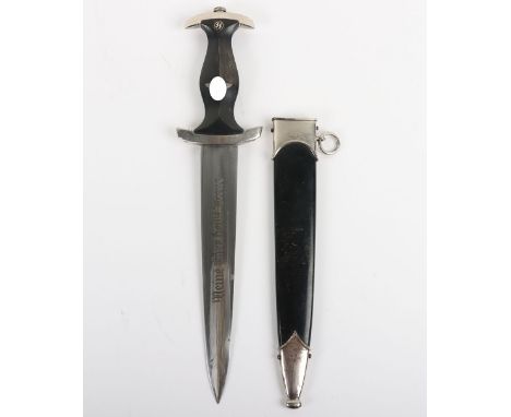 Third Reich SS (Schutzstaffel) Dress Dagger RZM 807/36, good example with stained black grip with original eagle and enamel S