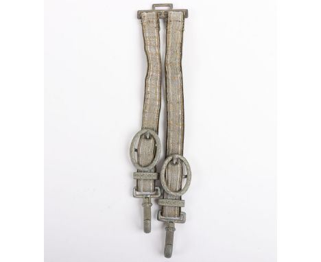 WW2 German Army Officers Dagger Hangers, pair of velvet backed brocade hanging straps for a German army officers dress dagger