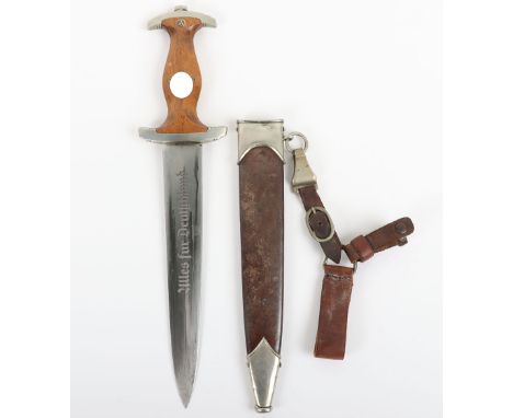 Third Reich SA (Sturmabteilung) Dress Dagger by Haco, Berlin, fine example of an early model SA dress dagger with light brown