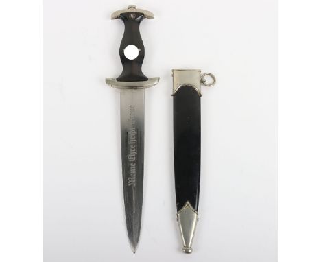 Third Reich SS (Schutzstaffel) Dress Dagger by RZM 121/34, good example of a RZM made dress dagger with ebony grip having eag