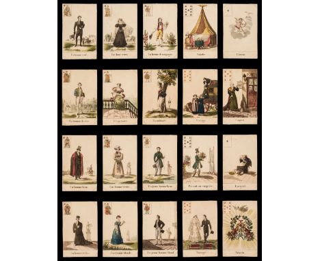 * French playing cards. Cartomancy or Fortune Telling pack, [Paris: J.C. Carpentier-Méricourt], circa 1830, 31 (of 32, withou
