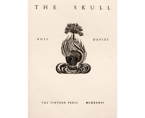 Davies (Rhys). The Skull, 1st edition, Brockweir, Chepstow: Tintern Press, 1936, wood-engraved illustrations by Sylvia Marsha