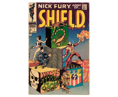 Comics. Collection of comics, including "Nick Fury, Agent of Shield" #1 (Marvel, June 1968, VG), stunning cover by Jim Steran