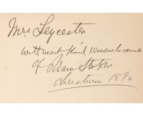 Stoker (Bram). The Snake's Pass, 1st edition, London: Sampson Low, Marston, Searle &amp; Rivington, 1891, one or two light st