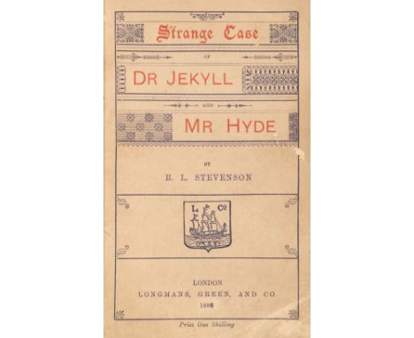 Stevenson (Robert Louis). Strange Case of Dr Jekyll and Mr Hyde, 1st UK edition, London: Longmans, Green, and Co., 1886, slig