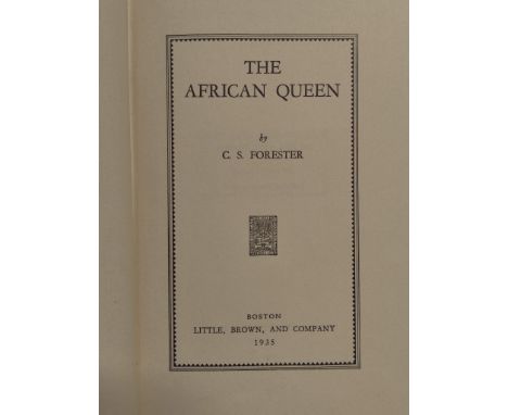 Forester (C. S.). The African Queen, Boston: Little Brown and Co., February 1935 reprint, contemporary brown morocco, 8vo, in