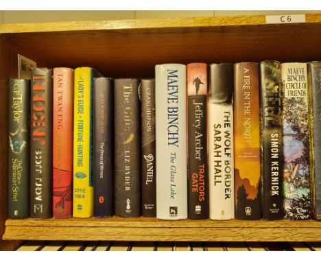 Modern Fiction. A large group of 100 signed (mostly) first editions by modern fiction writers, including Philippa Gregory, Th