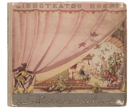 Pop-Up Book. Libroteatro Hoepli, Cenerentola, Milano: Ulrico Hoepli, 1940, 6 full-page colour scenes with cut-outs and multip