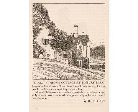 Shakespeare Head Press. Ernest Gimson. His Life &amp; Work, Stratford-upon-Avon: Shakespeare Head Press, 1924, 60 collotype p